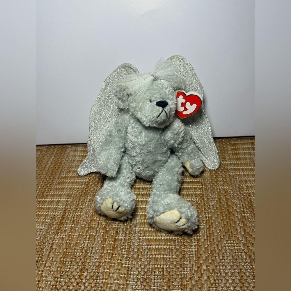 Vintage Ty The Attic Treasure Collection Sterling the Bear,Silver Bear w/ Wings